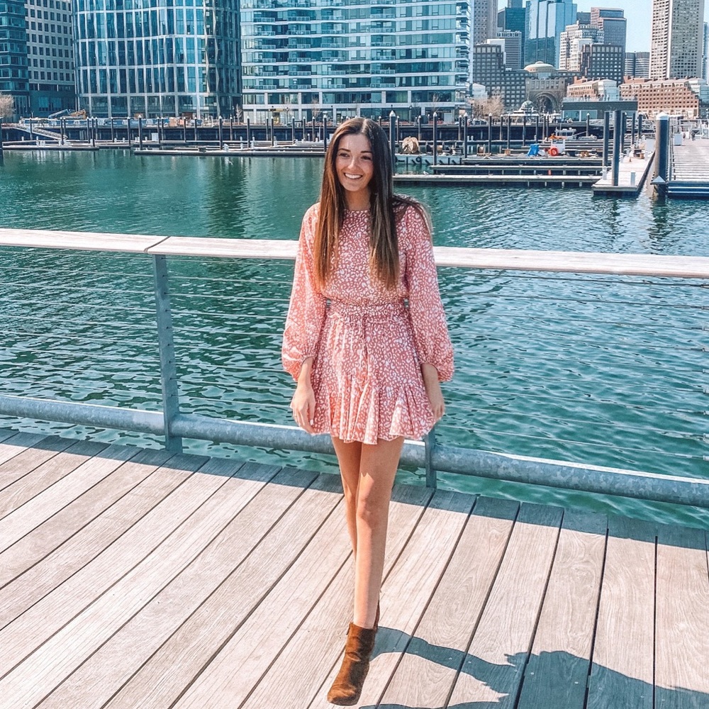 Women’s Pink and White Romper